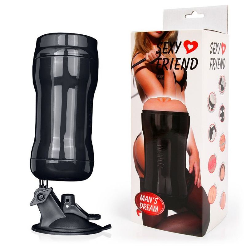 Мастурбатор в тубусе на присоске "Sexy Friend" реалистичная вагина 